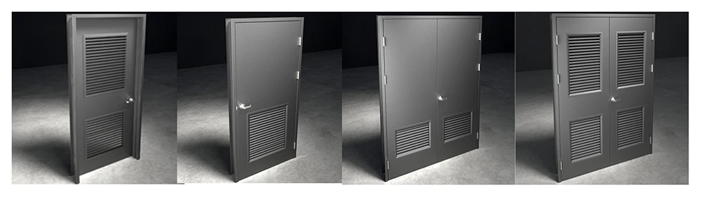 commercial steel door with louver