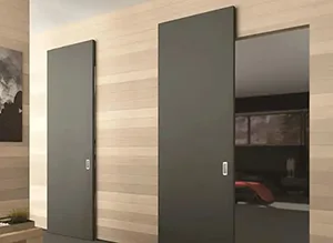 Hidden track sliding door