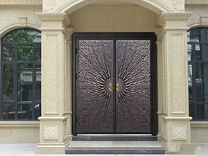 cast-aluminum security door