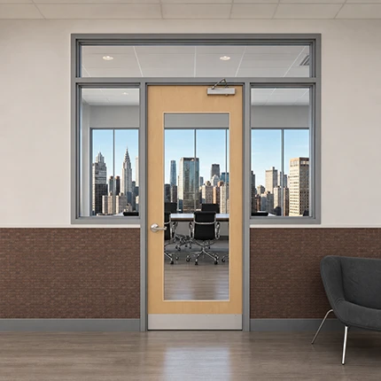 Steel Door With Sidelite And Transom