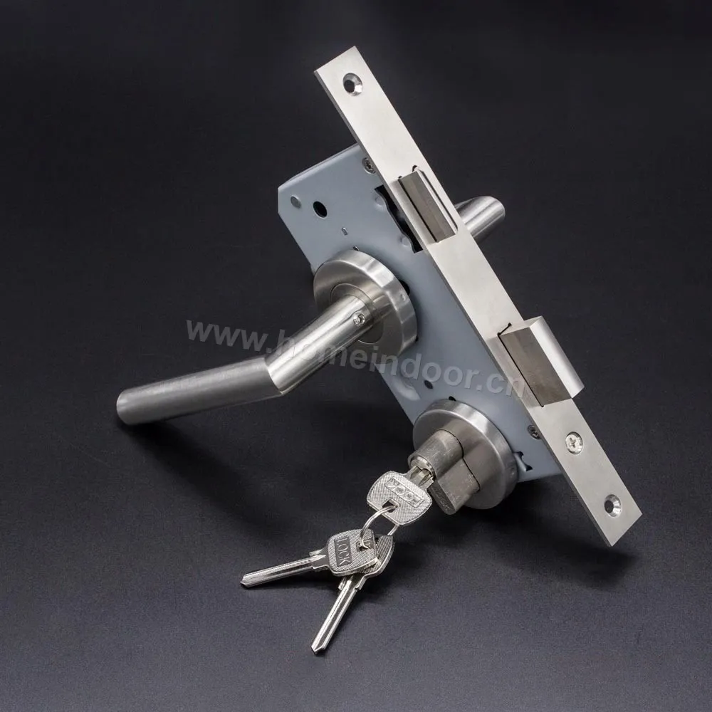 Stainless Steel Tube Right Angle Handle interior door lock