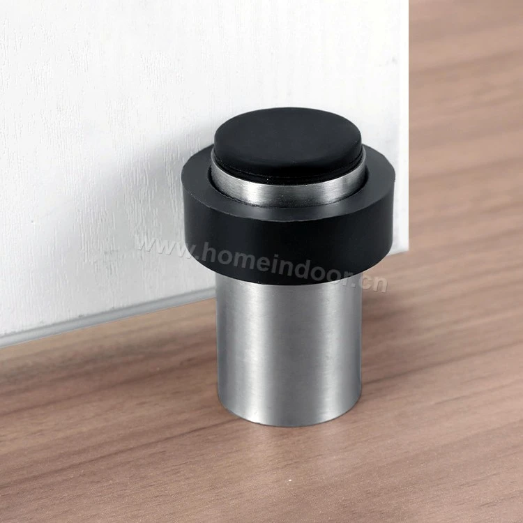 stainless steel wall and floor mounted cylindrical door stopper