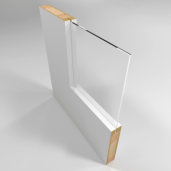 door with Framelss Glass panel construction
