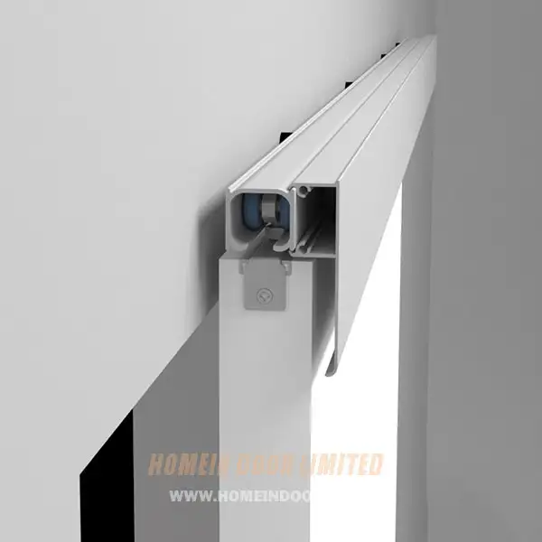 Sliding system with rail cover D