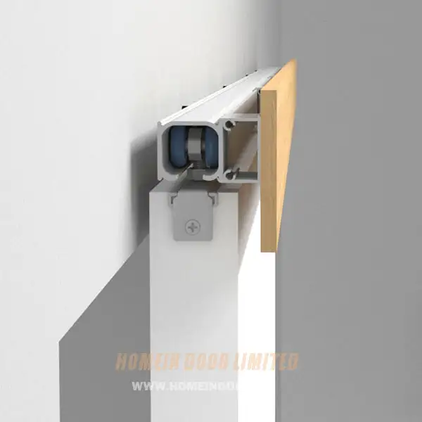 Sliding system with rail cover A
