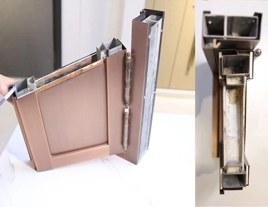 door with Brass security door construction