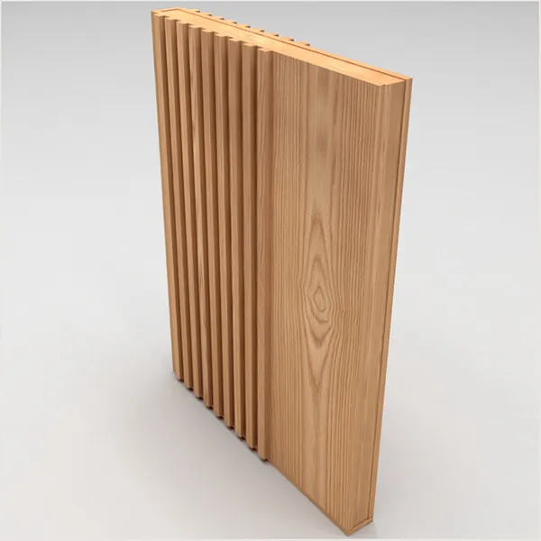 door with Vertical fluted solid wood door