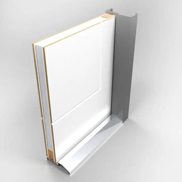 door with Fireproof leaf with steel frame