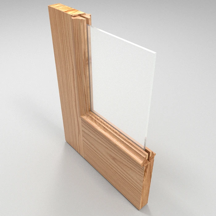 door with solid wood glass door-2