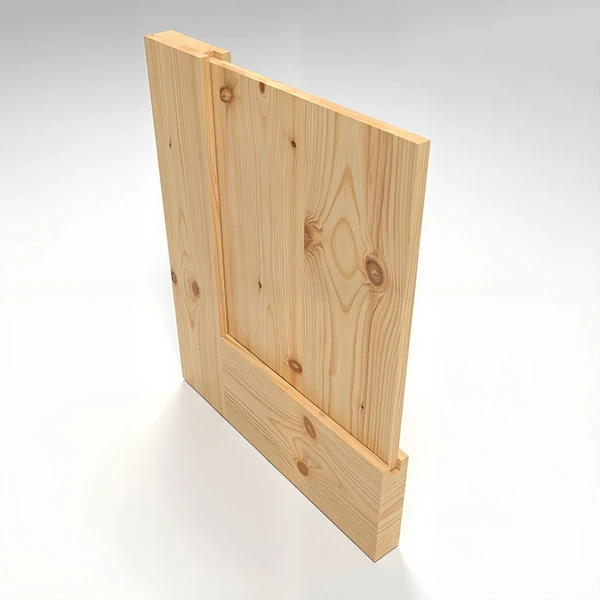 door with Flat panel pine wood door slabs