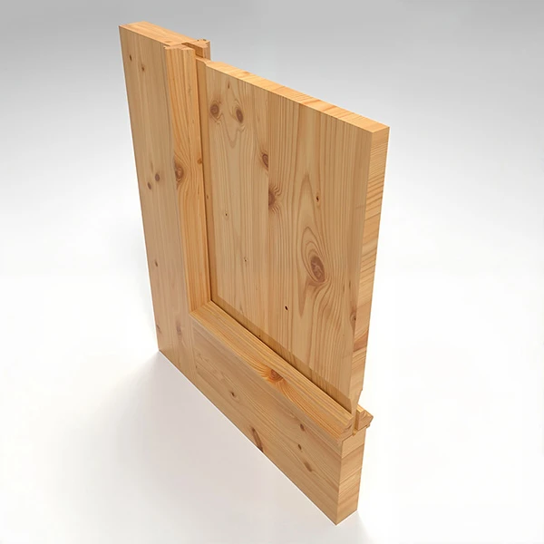 door with Pine Door slabs with applied molding