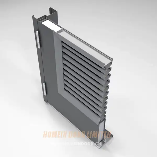 Steel door louver construction