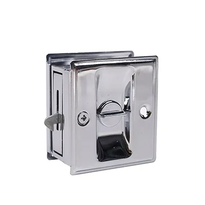 stainless steel pocket sliding door lock with finger pull handle