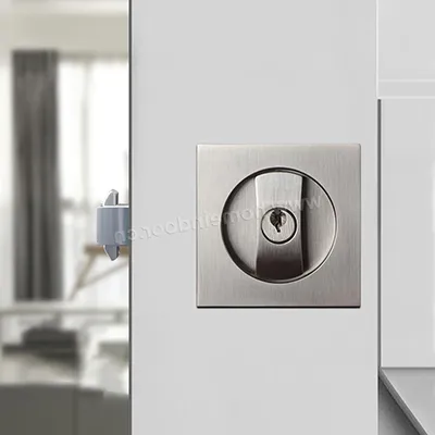 zinc alloy square panel hook lock for slide door