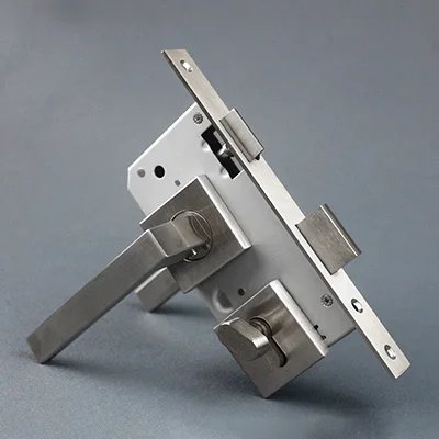 stainless steel square handle interior door mortise lock