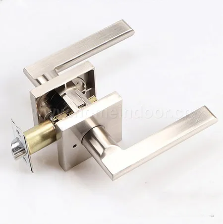 Zinc alloy silver square rose bathroom door lock