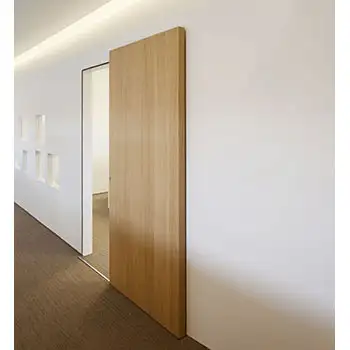 Internal flush oak wooden barn style hidden roller sliding barn door