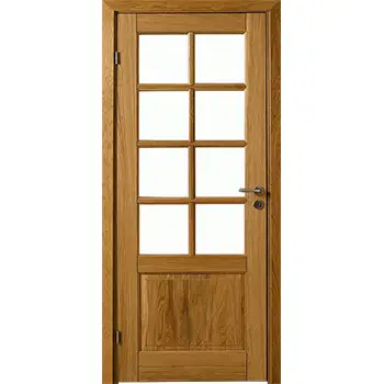 Solid oak wood internal half glass french door grid inserts