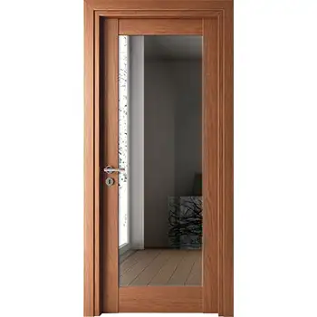 Closet shaker style 1panel wood interior door with mirror