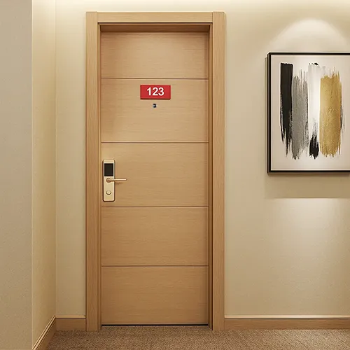 Hotel UL listed 20 minutes fire rated wood guestroom door
