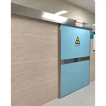Radiation shielded lead automatic sliding doors for x ray room