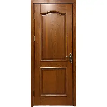 2 raised panel oak wood bedroom door with applied molding