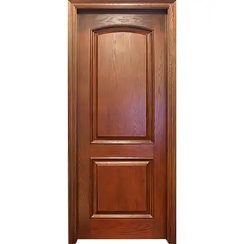 Interior oak veneer painted 2 panel wood door with molding