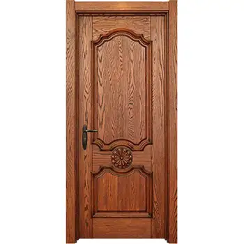 Residential antique oak veneer 2 panel wood door for bedroom