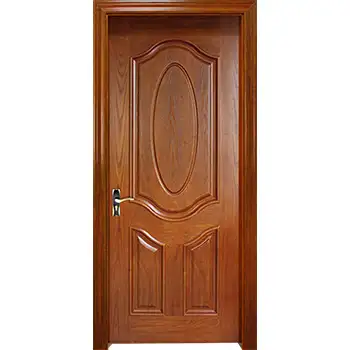 Sliced oak veneer 3 panel molded interior door