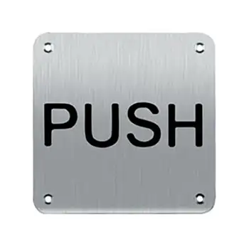 <font color='silver'>SUS304 stainless steel satin square push sign plate</font>