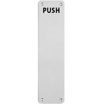<font color='silver'>SUS304 stainless steel satin rectangle push sign plate</font>