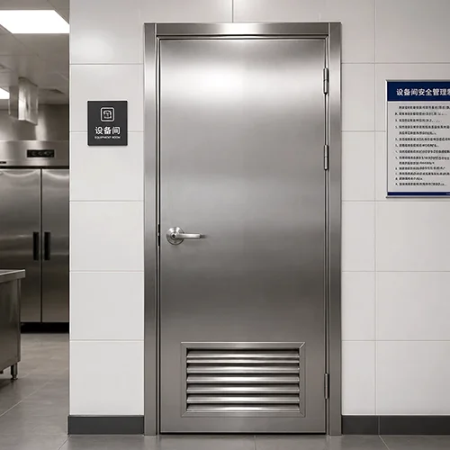 Commercial 304 stainless steel door with louver