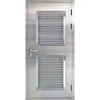 SSD02 commerical exterior full louver metal fire proof SUS304 stainless steel door