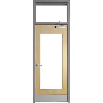 DWSL03 commerical Interior office glazed mullion galvanized-steel door with side-lite