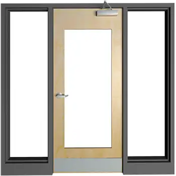 DWSL05 commerical Interior office glazed mullion galvanized-steel door with side-lite