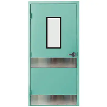 Blue Steel hospital healthcare patient ward door with flush glass