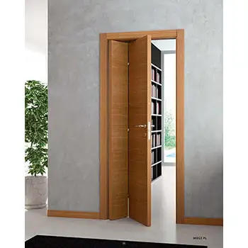 Residential interior closet flush wood bi-fold door