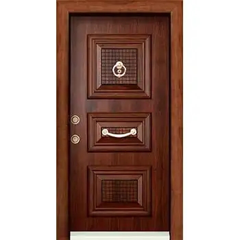 Wood steel exterior turkish armored entry door for home