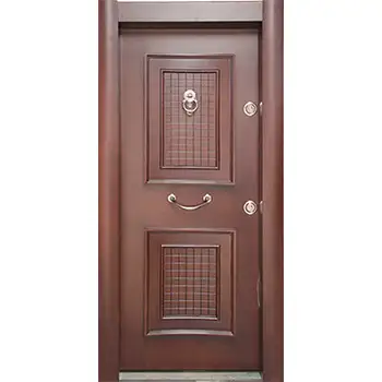 Turkish armored exterior steel and wood security door