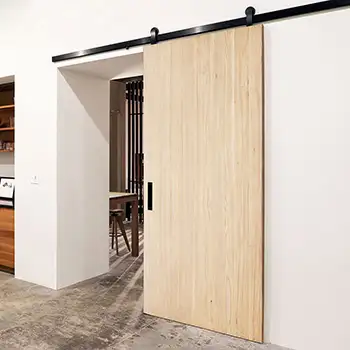 solid wood flush elegant interior barn door for bedroom