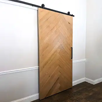 Internal solid wood V tongue groove barn door