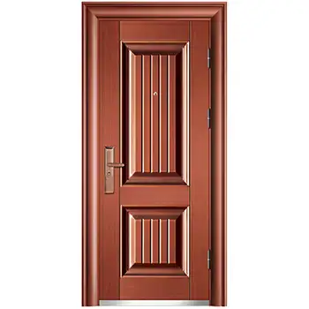 CPD13 Residential external main entrance classic 2 panel armored security brass door