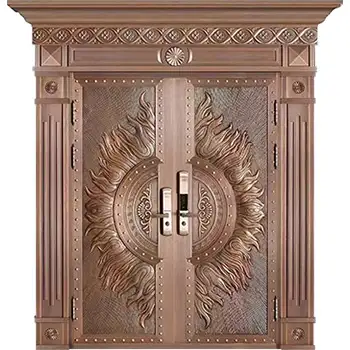 CPD17 Residential external main entrance classic armored security brass door