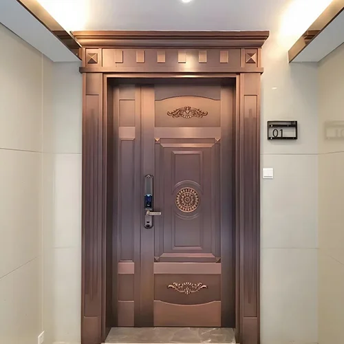 Elegance exterior brass security front door for villas