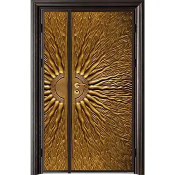 Exterior luxury cast aluminum security door