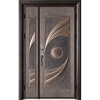 ACD22 mansion exterior front entrance classic armored security alu-casting door