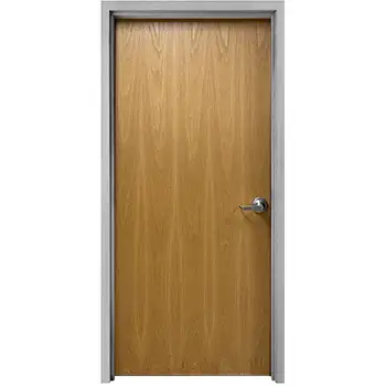 <font color='brown'>Interior brown UL flush Commerical wood door with metal frame</font>