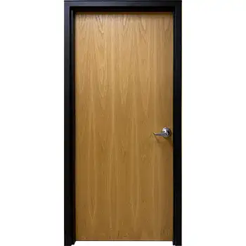 <font color='brown'>Commerical fireproof metal door frame with solid wood door</font>