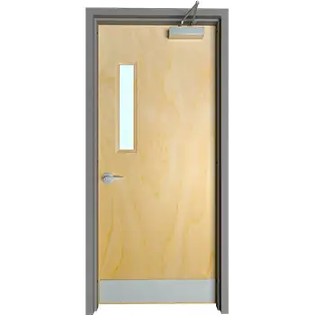 <font color='brown'>UL listed custom interior glazed fireproof school wood door for commerc</font>