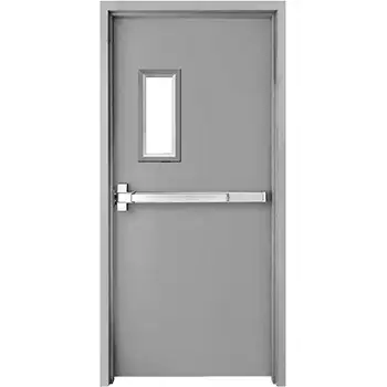 UL fire rated emergency exit door with glass lite